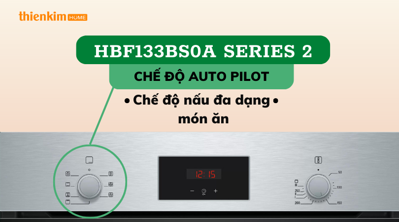 Lò nướng Bosch HBF133BS0A Series 2 đa dạng món nấu